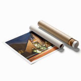 Extra large rolled print of Ontario scenery with vibrant floral elements.