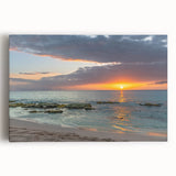 Black and white photograph of Caribbean scenery on stretched canvas, ideal for kitchen wall art or bedroom ambiance.