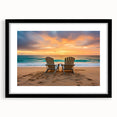 Abstract art print of Caribbean scenery in vibrant colors on a textured, extra large canvas, framed in black.