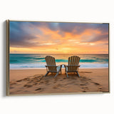 Vintage poster art of a Caribbean Bahamas scenery in vibrant colors on a large framed canvas, suitable for living room decor.