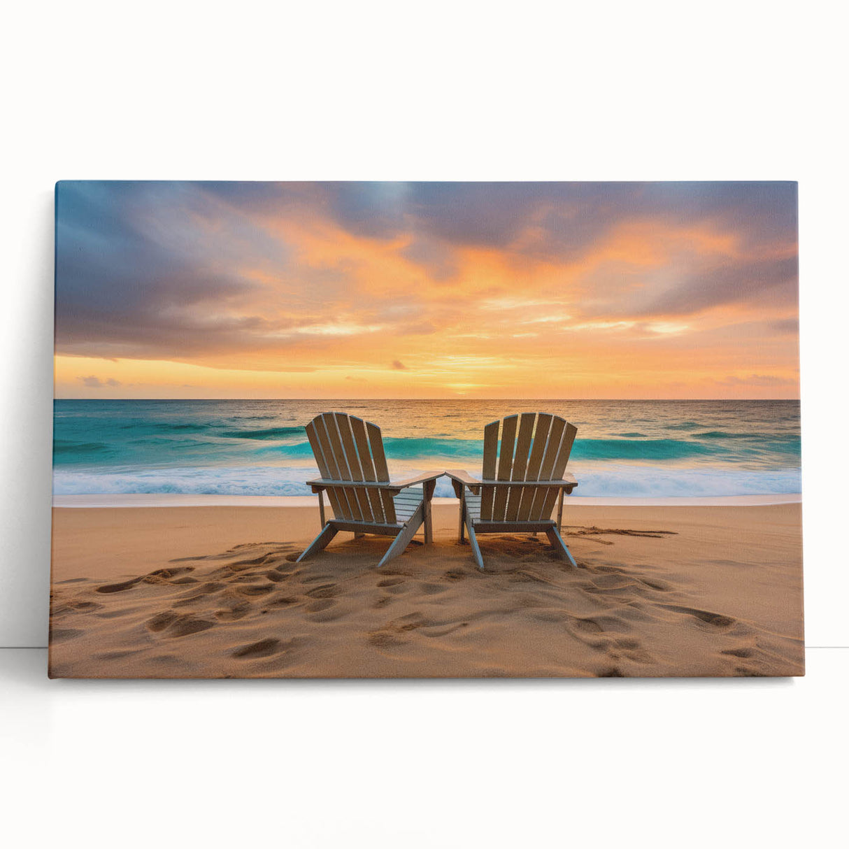 Black and white stretched canvas of Caribbean Bahamas scenery, ideal for kitchen wall art.