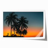 Extra large rolled print of a Caribbean Cuban landscape with lush greenery and vibrant floral elements.