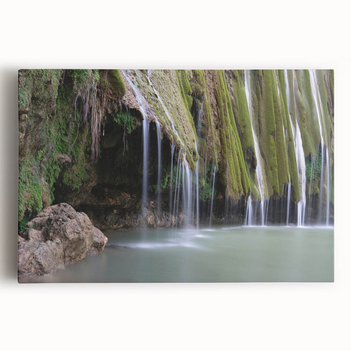 Black and white stretched canvas of a Caribbean beach scene, ideal for kitchen wall art or bedroom ambiance.