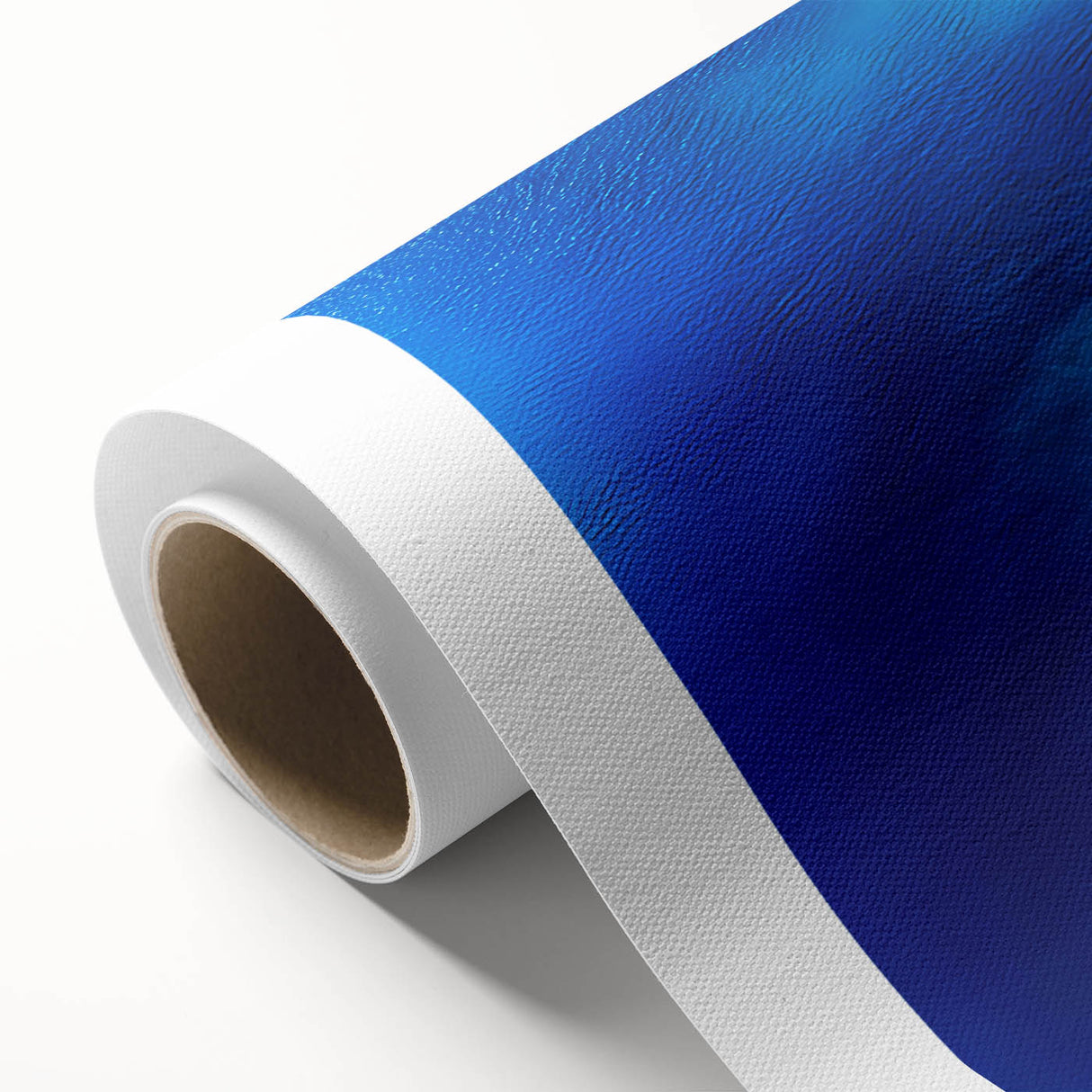 Art Deco style poster of a Caribbean scenery in vibrant blues and greens on rolled canvas, ideal for nursery wall art.