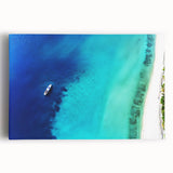 Black and white stretched canvas featuring a serene Jamaican landscape, ideal for kitchen wall art.