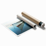 Extra large rolled print of a vibrant Caribbean Martinique scenery with lush florals, ideal for classy bathroom wall art.