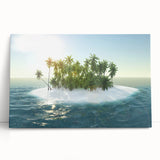 Black and white stretched canvas of the Caribbean Virgin Islands, ideal for kitchen wall art.