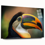 Large abstract wall art on acrylic glass depicting vibrant scenery of Belize, ideal for bedroom or dining room decor.