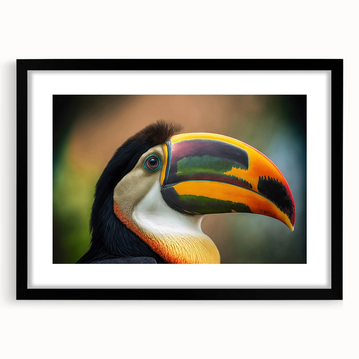 Landscape art painting of a Central American scenery in Belize, depicted in vibrant colors on a vintage poster.