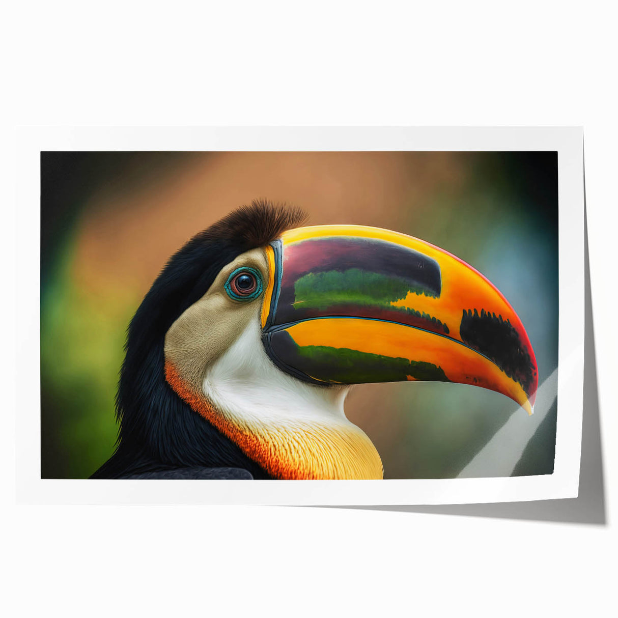 Extra large rolled print of Belize scenery with vibrant green and blue tones, ideal for art wall dining room.