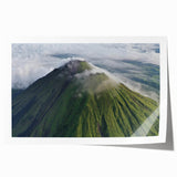 Rolled print of a Costa Rican landscape with lush greenery and vibrant flowers, ideal for art wall dining room.