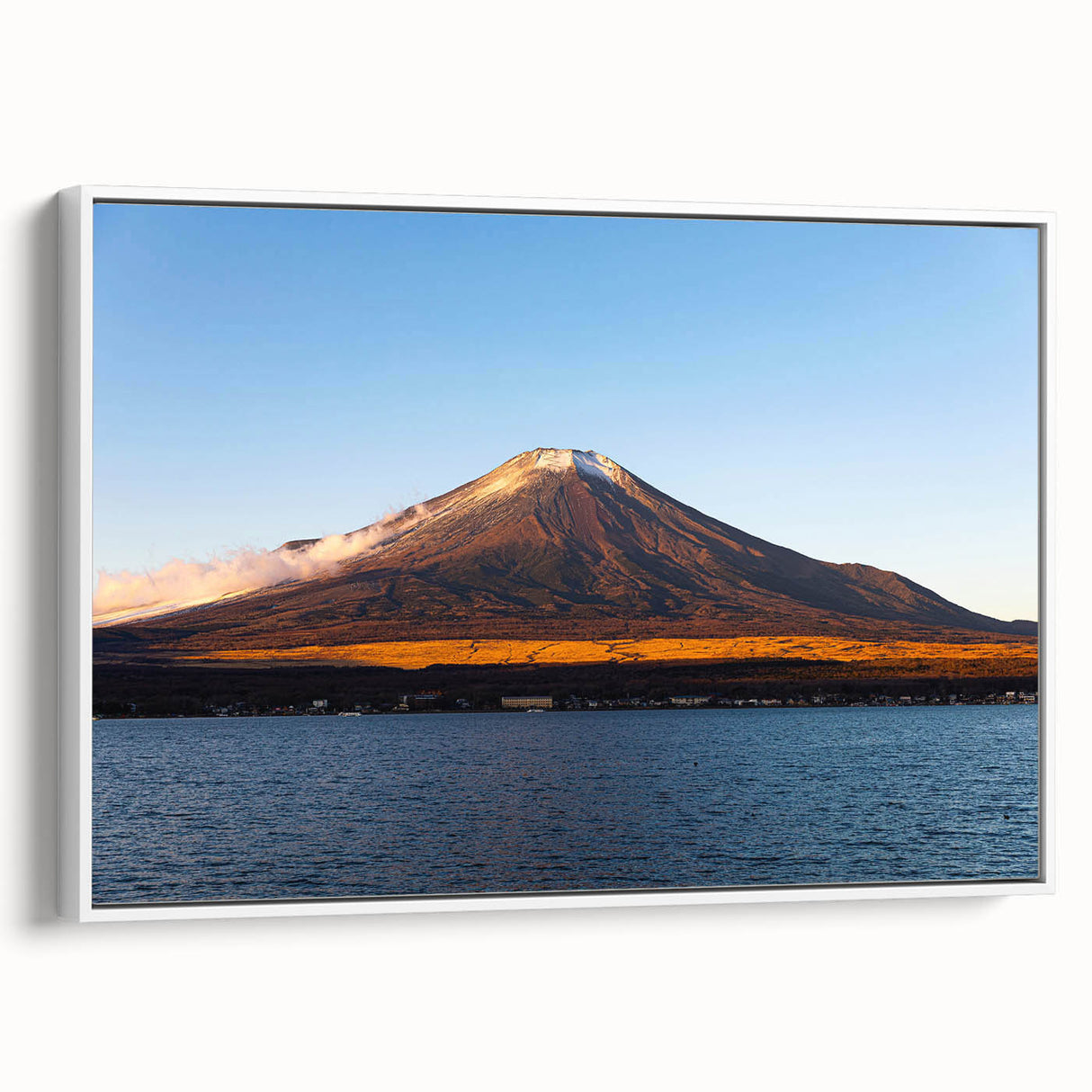 Vintage poster art of a Nicaraguan landscape on a framed canvas, featuring black and white tones.