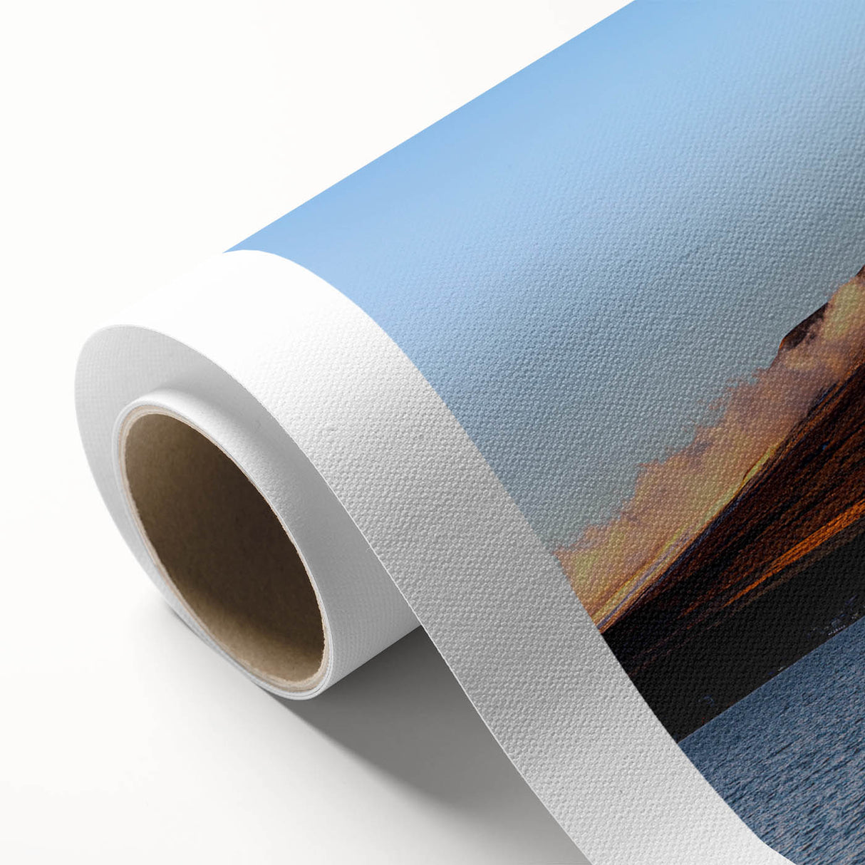 Art deco poster of a Central American landscape in pastel shades, rolled canvas, ideal for nursery wall art.