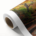 Art Deco poster of a European scenery in Bulgaria, featuring muted earth tones on rolled canvas, ideal for nursery wall art.