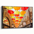 Black and white framed canvas of a vintage Piccadilly, England landscape, ideal for bedroom wall art.