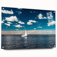 Acrylic print of a European landscape in muted earth tones, ideal for dining room decor.