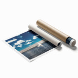Extra large rolled print featuring a floral landscape in Estonia, with muted earth tones, ideal for classy bathroom wall art.
