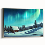 Framed canvas of a vintage-style landscape painting featuring colorful Finnish scenery, ideal for living room decor.