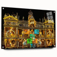 Acrylic print of Lyon, France scenery in muted earth tones, ideal for dining room decor.