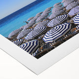 Art deco poster of Nice, France, with pastel shades on rolled canvas, suitable for dining room décor.