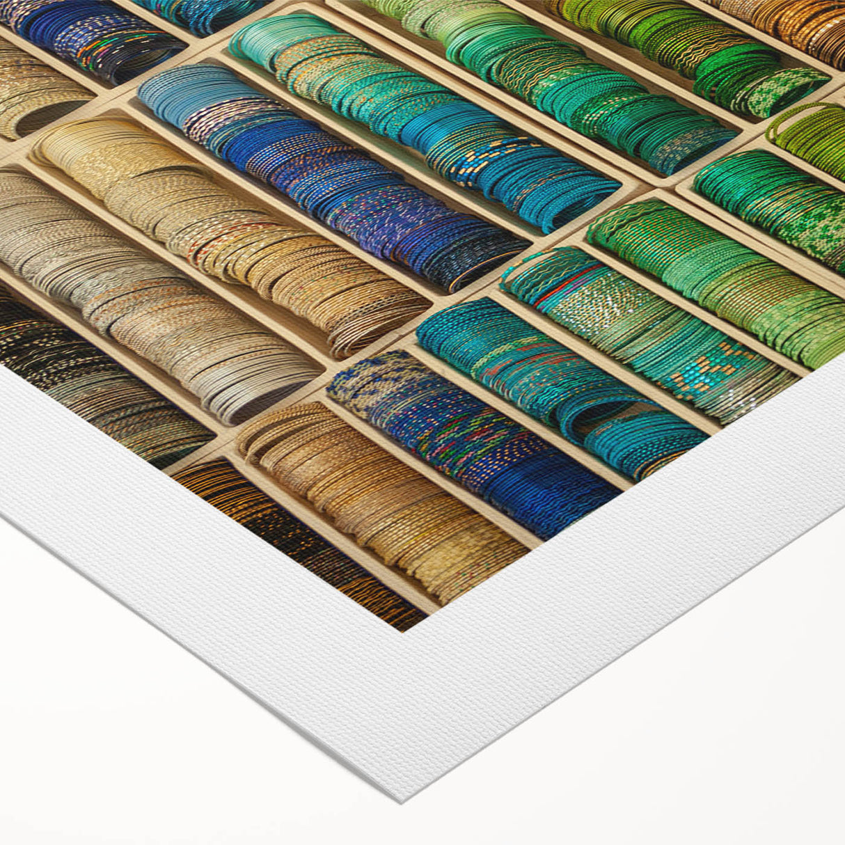 Art deco poster of a French southern landscape in muted earth tones on rolled canvas, suitable for dining room walls.