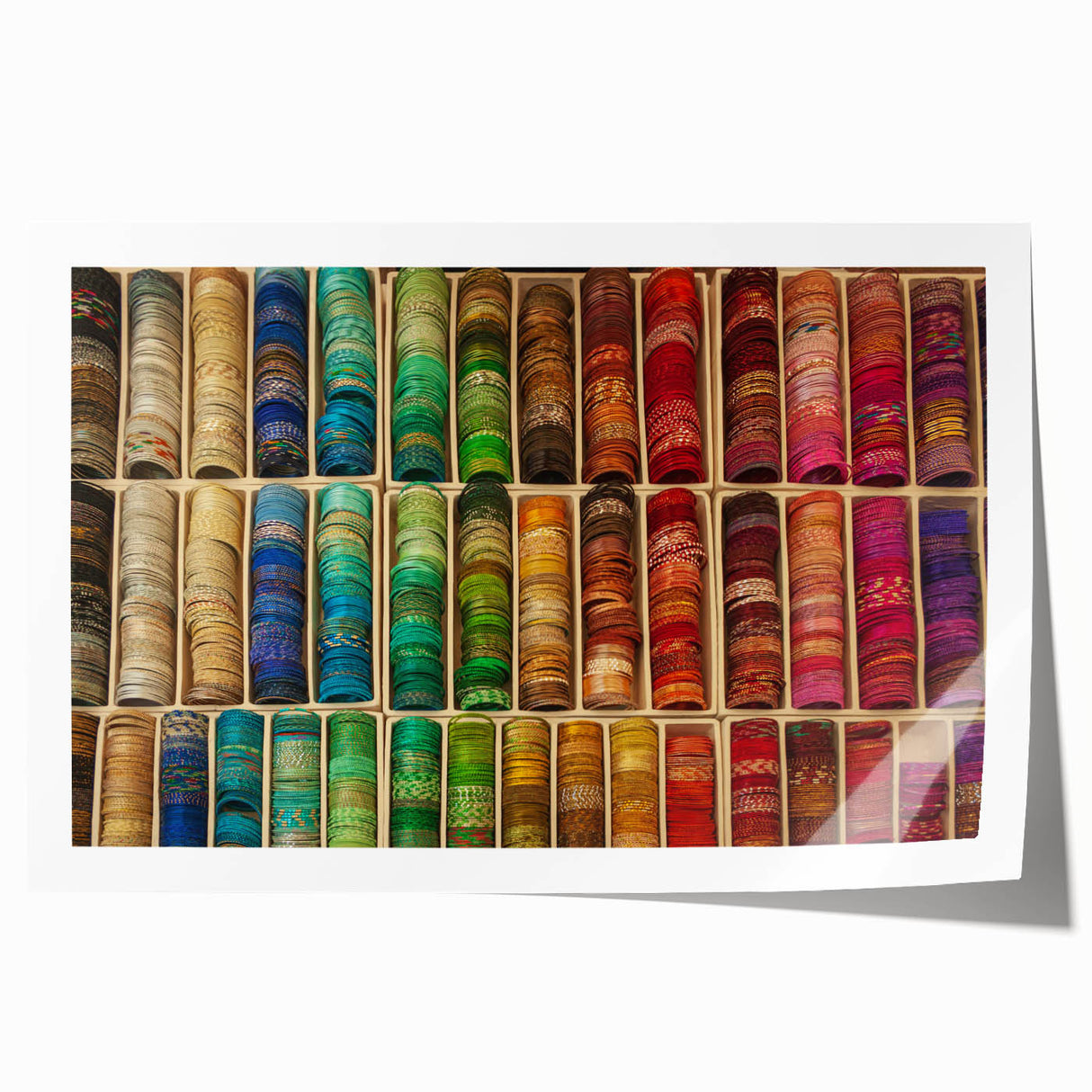 Extra large rolled print of a South France scenery in pastel shades, ideal for art wall dining room.