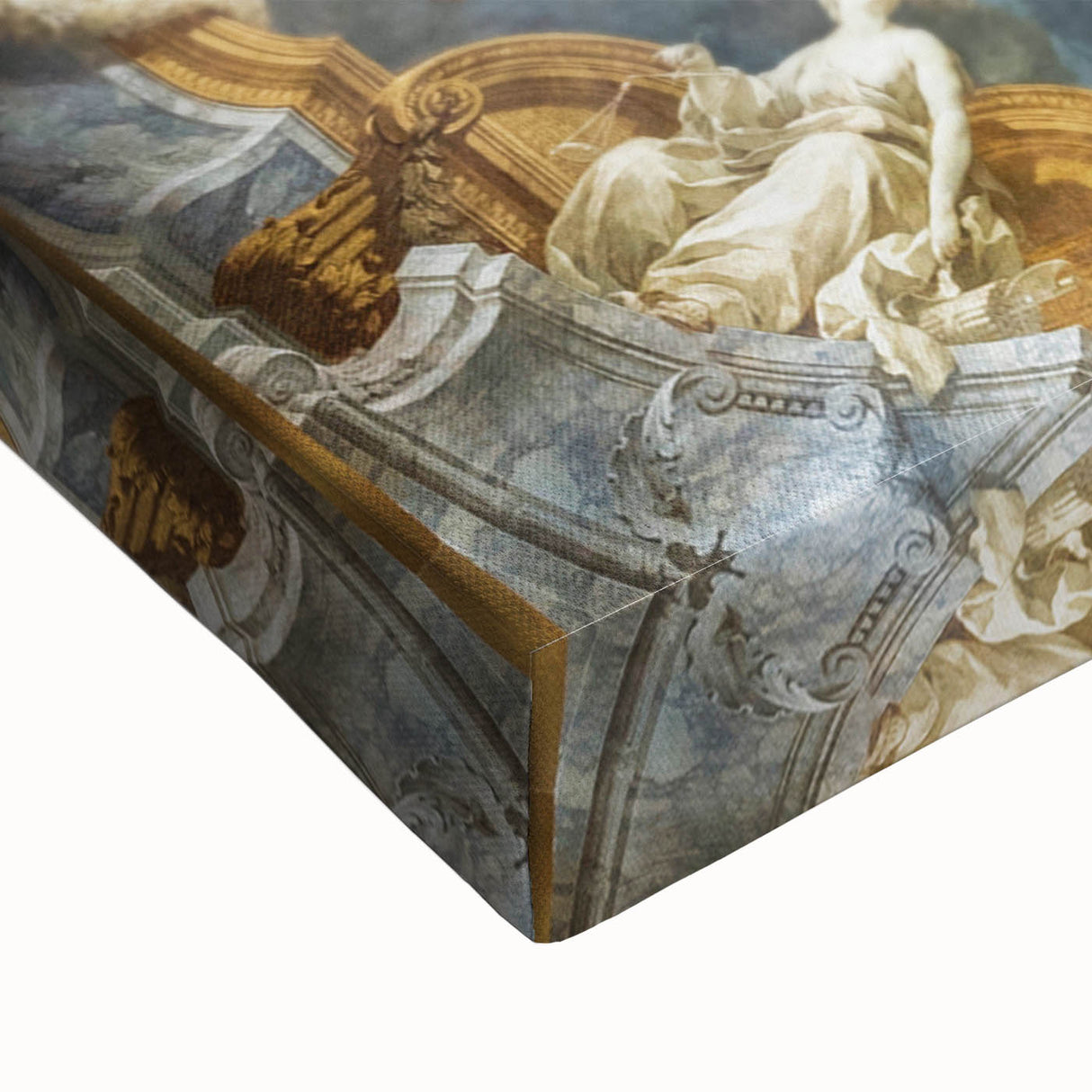 Large art of Versailles landscape in black and white on stretched canvas, suitable for bedroom wall decor.