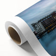 Art deco poster of Berlin scenery in pastel shades on rolled canvas, suitable for nursery wall art or dining room decor.