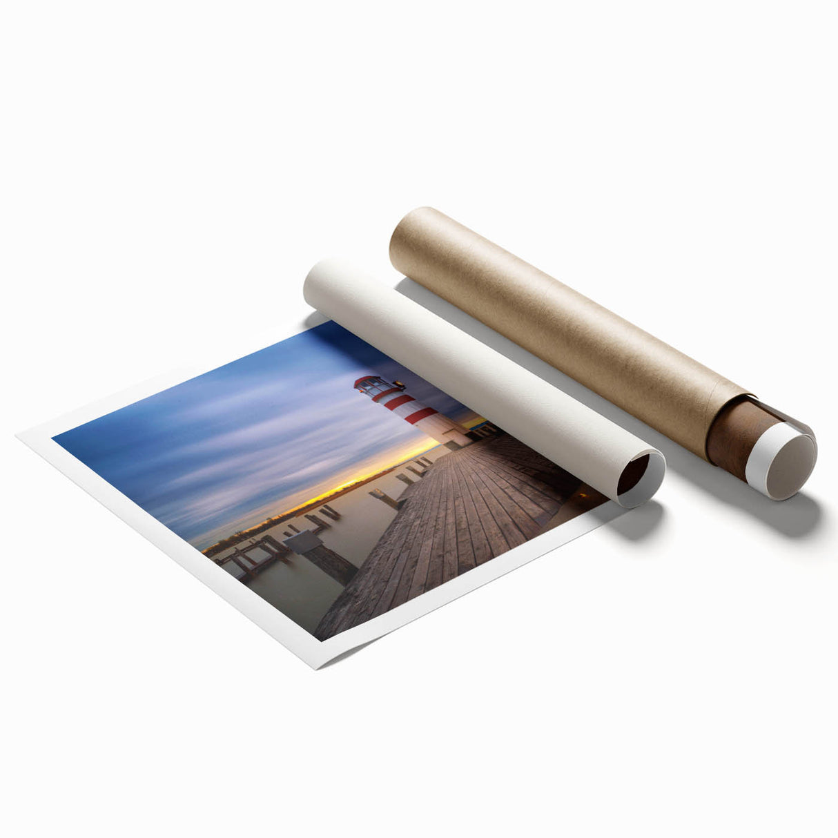 Extra large rolled print of a floral scenery in Europe, Hungary, in muted green and pink tones.