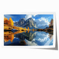 Rolled print of the Dolomites in Italy, featuring muted earth tones, ideal for dining room wall art.