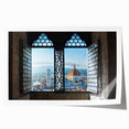 Extra large rolled print of Florence scenery with vibrant green and earth tones, ideal for art wall dining room.