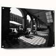Acrylic print of Rome with soft pastel colors, ideal for dining room decor.
