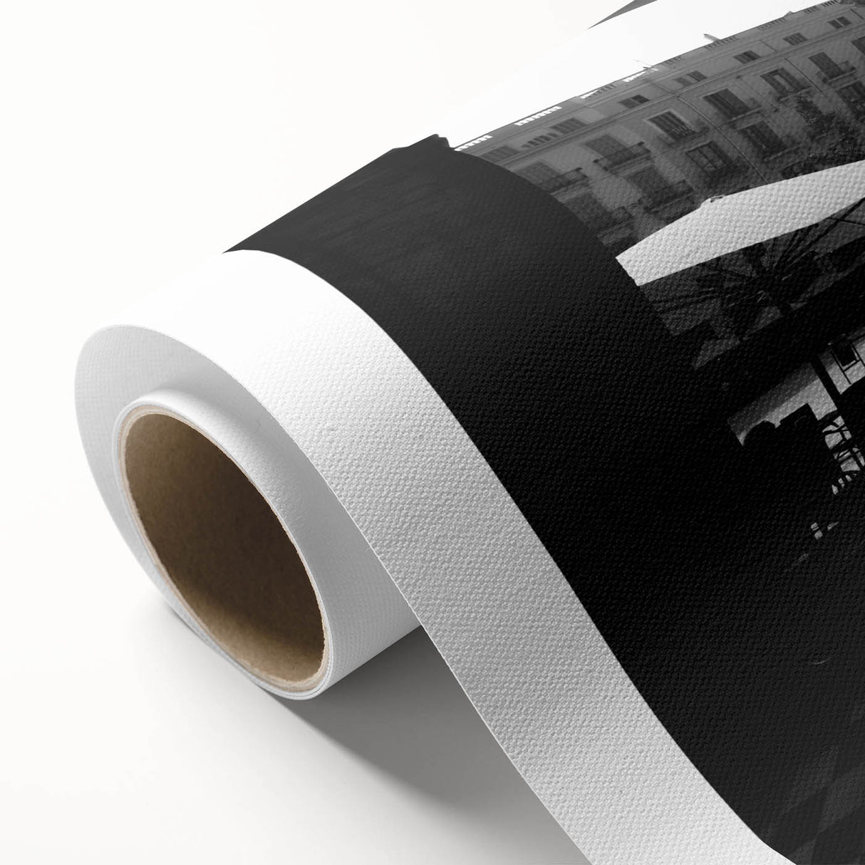Art Deco poster of Rome landscape in muted earth tones on rolled canvas, ideal for nursery wall art or dining room.