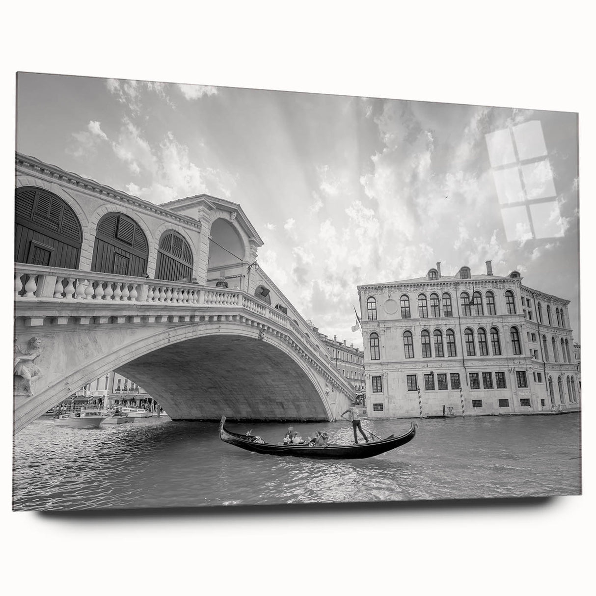 Acrylic print of Venice scenery in muted earth tones, ideal for bedroom or dining room art.