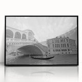 Large abstract wall art of Venice scenery in muted earth tones on framed acrylic, suitable for a modern living room.