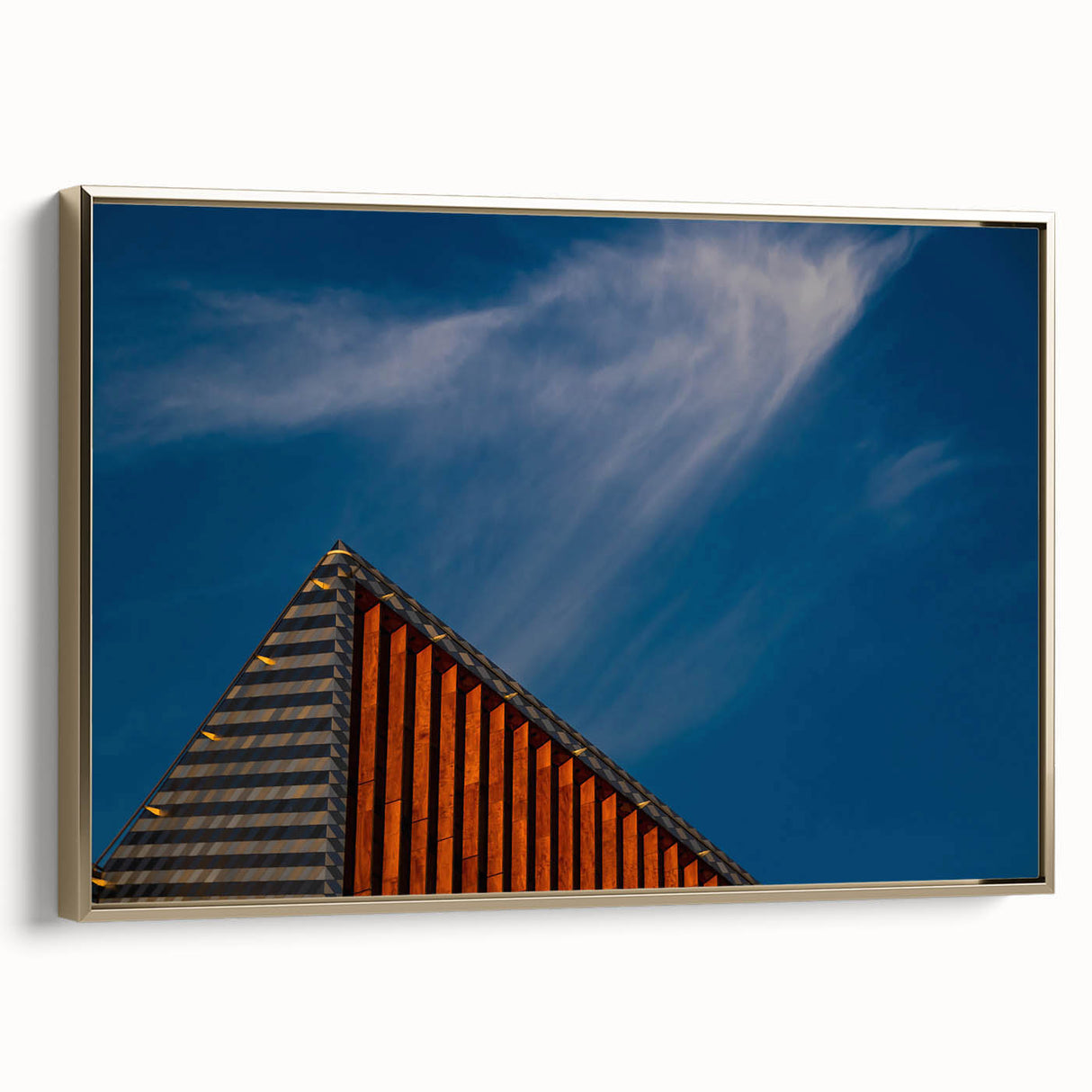 Framed canvas wall art featuring a vintage-style landscape painting of a Lithuanian scenery, ideal for bedroom decor.