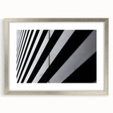 Extra large abstract art print of Amsterdam with textured design in silver frame, ideal for living room decor.