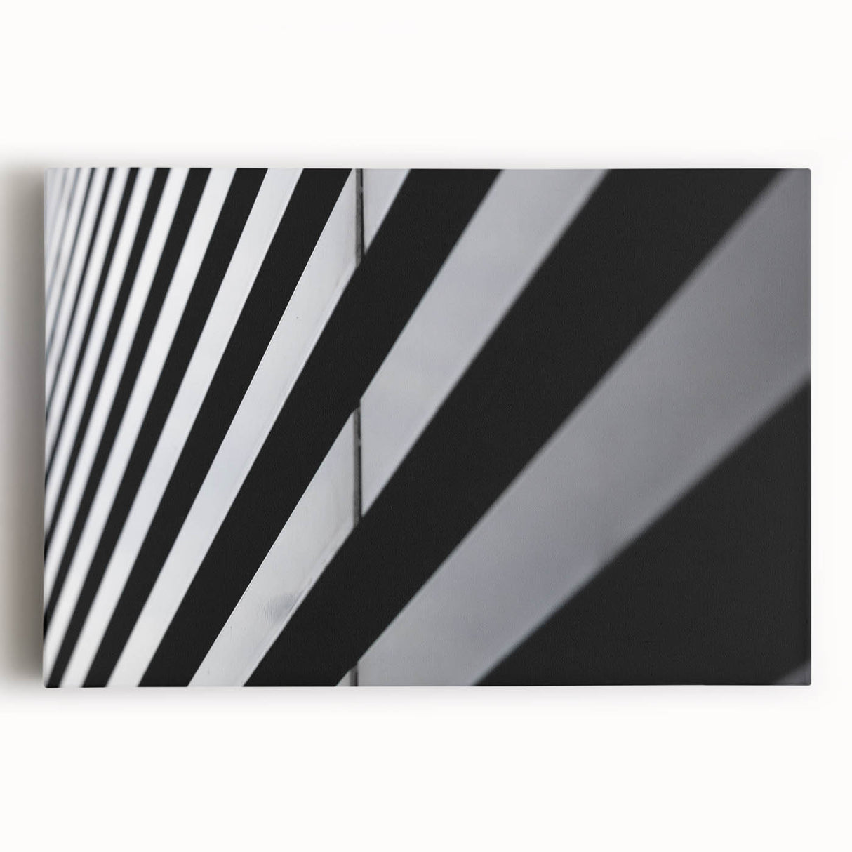 Black and white canvas print of Amsterdam canal scene, ideal for kitchen wall art or bedroom ambiance.