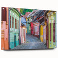 Acrylic print of a Romanian landscape in soft earth tones, ideal for bedroom or dining room decor.