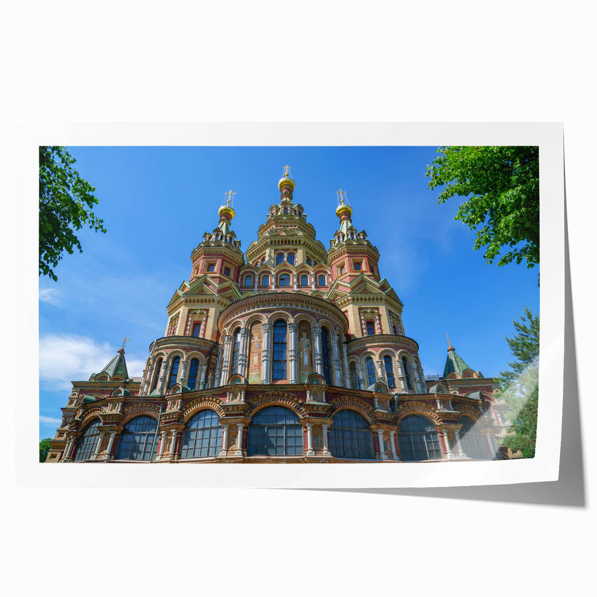 Extra large rolled print of a floral scene in Petersburg with soft pastel shades.