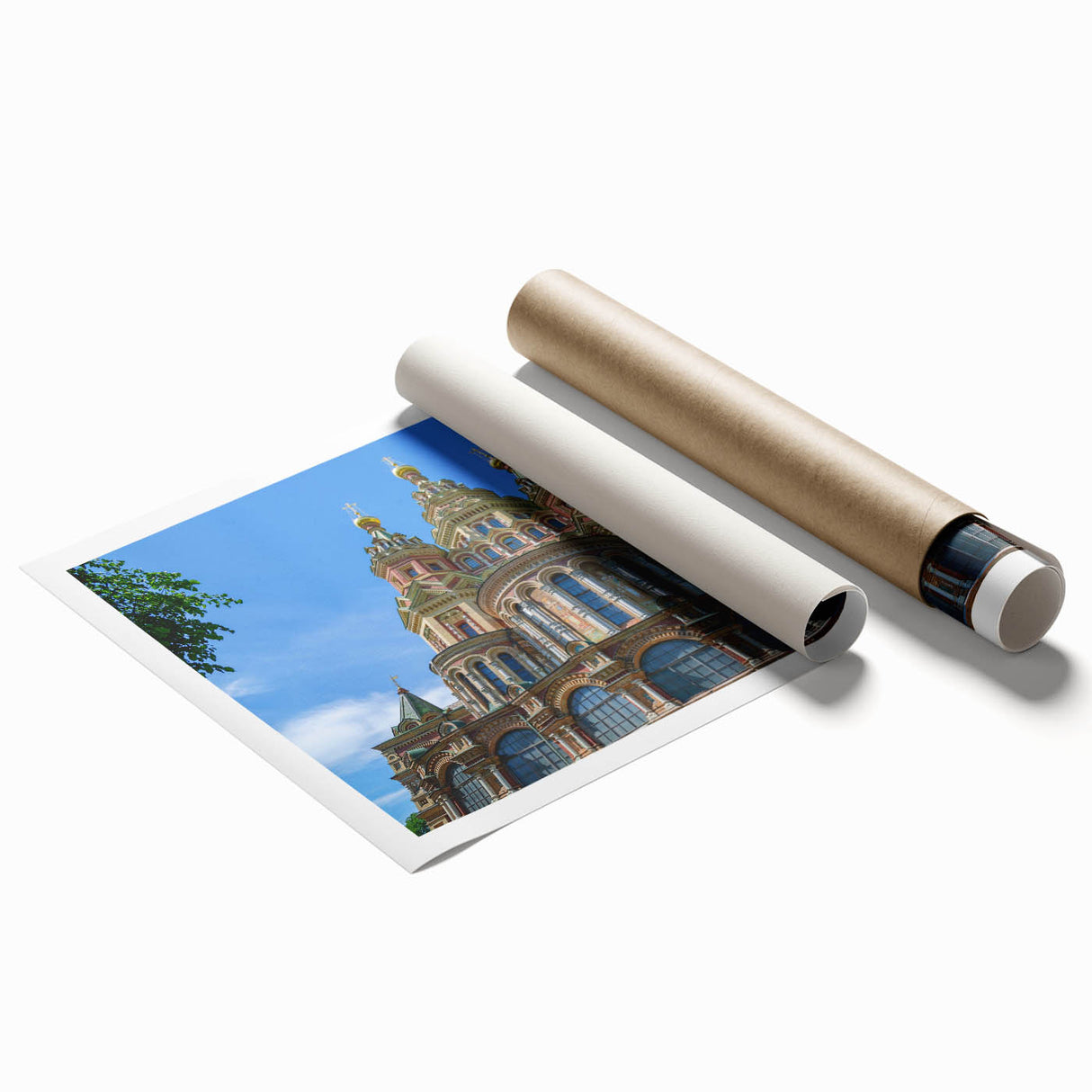 Extra large rolled print of a floral scene in Saint Petersburg, ideal for classy bathroom wall art.