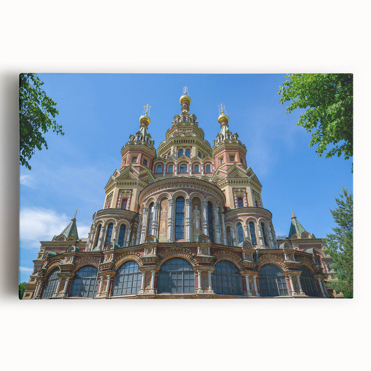 Black and white stretched canvas of St. Petersburg scenery, ideal for kitchen wall art.