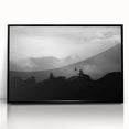 Large abstract wall art depicting a Slovenian landscape in muted earth tones on a framed acrylic.