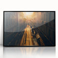 Framed acrylic print of Stockholm scenery in muted colors, ideal for modern art wall decor.