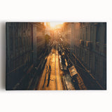 Black and white large art print of Stockholm scenery on stretched canvas, suitable for kitchen wall art.