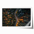Extra large rolled print of a Swiss landscape with vibrant green meadows and blue skies, ideal for dining room decor.
