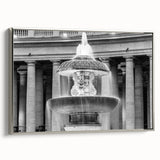 Landscape art painting of the Vatican, featuring muted earth tones on a framed canvas, ideal for living room decor.