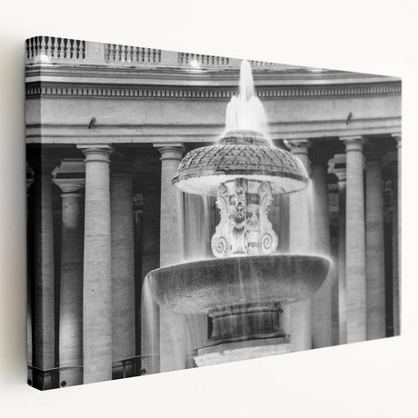 Large canvas print of the Vatican scenery in muted earth tones, suitable for kitchen wall art.