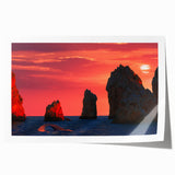 Extra large rolled print of Cabo San Lucas scenery with vibrant coastal colors, ideal for art wall dining room.