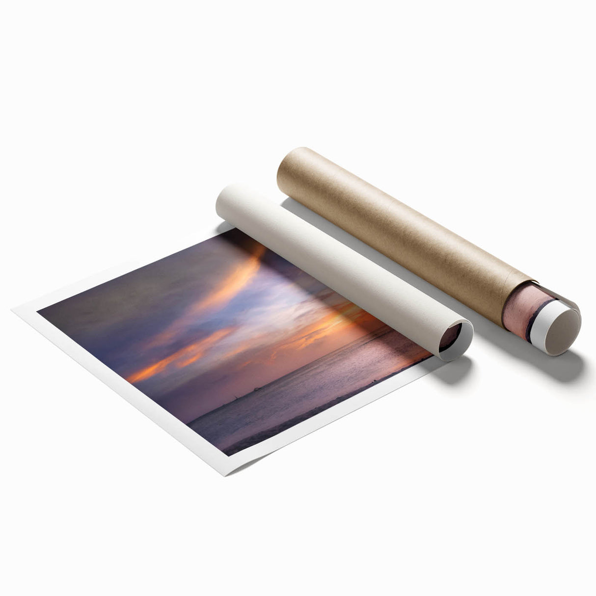 Extra large rolled print of Cancun scenery with vibrant floral elements, ideal for classy bathroom wall art.